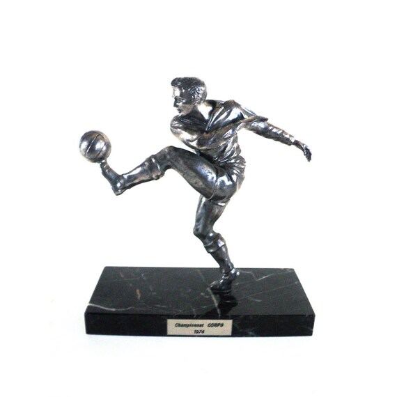 Trophée de Joueur de Foot en Marbre Statue de Footballeur