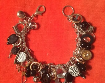 Black & White FOUND Charm Bracelet