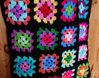 Tote bag - Granny square bag - MADE TO ORDER - Shopping bag - Handbag - Crochet - Retro