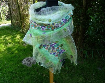 Felted scarf/shawl-Felted scarf/wrap