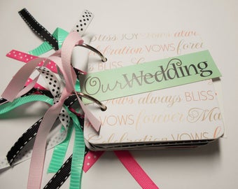 Wedding Mini Scrapbook Album, Wedding Mini Album, Wedding Scrapbook Album, Marriage Scrapbook, Wedding Photo Album, Wedding Bragbook