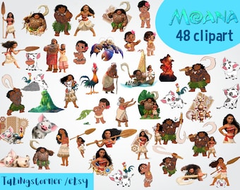48 Moana Clipart - Moana Clipart - Moana PNG Images - Moana Scrapbooking - Moana - Moana printable - Disney Moana - Moana clip art - Maui