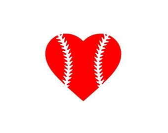 Baseball Heart SVG File Softball Svg Baseball Stitches