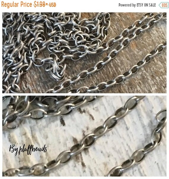 10ft spool of Antique Gold Plated brass Round Cable Chain 4x5mm bulk gold chain