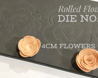Rolled Flower Die No. 2 - 4cm Flowers