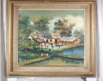 JerShion village oil on canvas (ART10004)