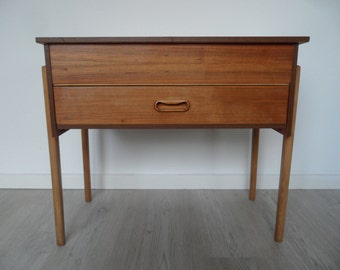 Vintage wood sewing table,sewing cabinet,sewing box,sewing utensils table,wood sewing storage cabinet