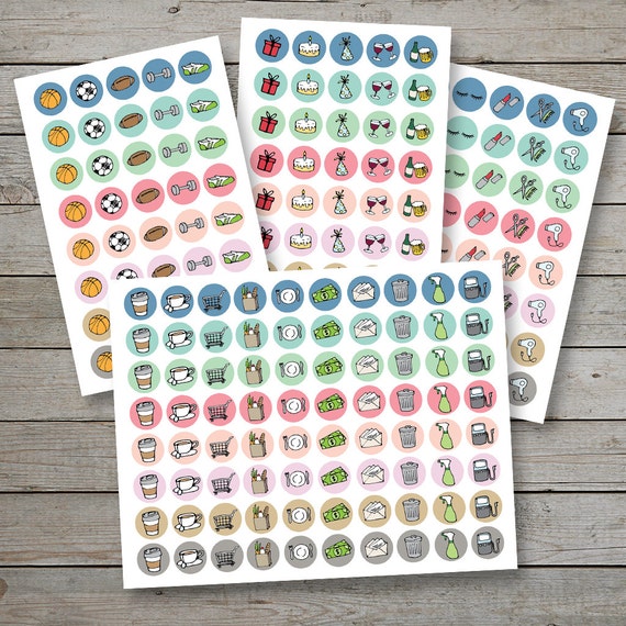 Download Printable planner stickers / planner icon stickers / planner