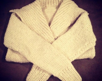 Handmade Chunky Wool Sweater (Womens), Oversized, 100% Wool, Knitted