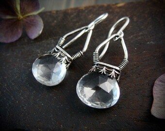 quartz crystal lantern earrings