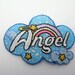 Applying patch embroidered patch cloud angel - ref 7L