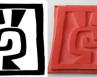 Design Stamp - African Symbol for Friendship - Handshake - Stamp for Pottery, PMC, Scrapbooking