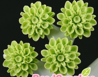 CA-CA-01556 - Lime chrysanthemum , 6 pcs