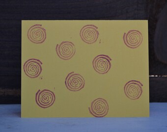 Spiral print cards with matching envelopes