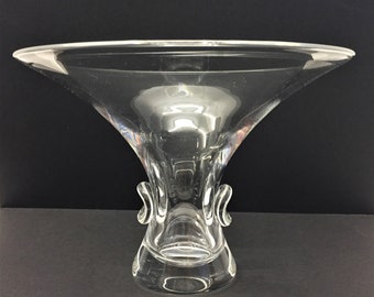 Steuben Midcentury Modern Bouquet Trumpet Vase-Signed
