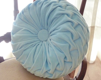 Round Pillow Smocked Sewing Pattern PDF - decorative smock cushion Vintage style pillow tutorial - Instant DOWNLOAD