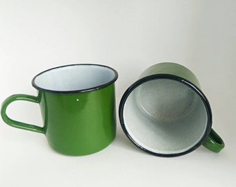 Enamel mugs Camping mugs Coffee mug Mountain mugs Enamelware soldier mugs Soviet Army Adventure mug Enamel Cup Vintage enamelware