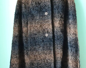 40s/50s Ombre Faux Lamb Wool Cape