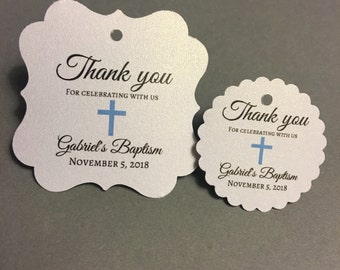 Baptism favor tags, thank you, mi bautizo, mi baptismo, christening favor tags, mi bautizo tags