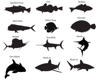Salt Water Silhouette Vinyl Decal