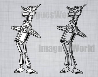 Tin man SVG - Wizard of Oz svg. DXF Logo Layers Vector file cropped silhouette studio Cameo Cricut design template template vinyl