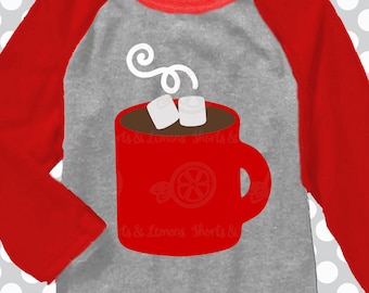 Hot chocolate svg, Christmas svg, joyful svg, SVG, DXF, EPS, Christmas coffee svg, monogram svg, merry svg, cut file, blessed svg, joy