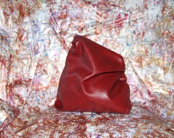 One Off Red Hand Sculpted Bag
