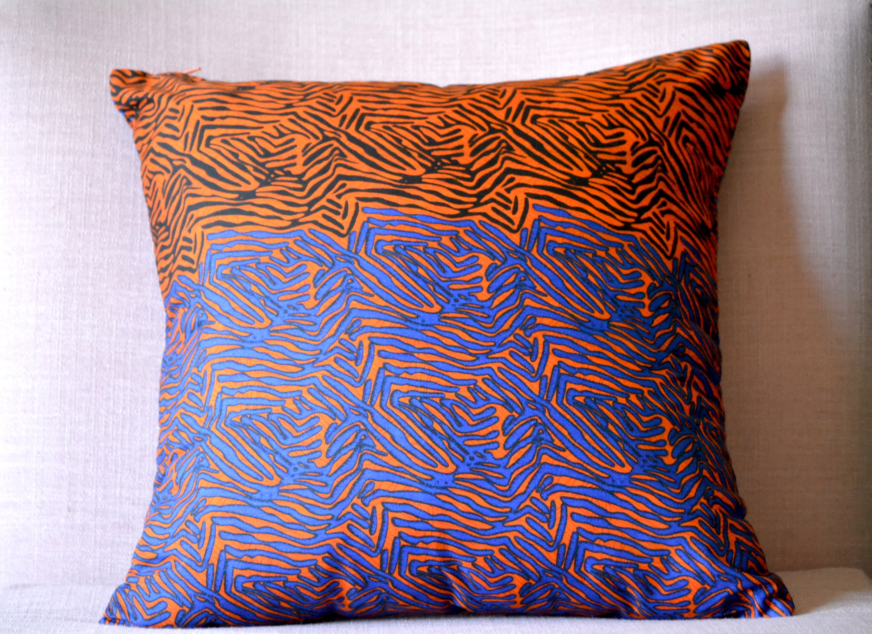 Ila Ankara Throw Pillow Cover African Print 18 x 18