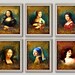 Set of 8 art prints - Digital download art print 8X10 Inches Digital collage - Instant download - Renaissance portraits digital prints