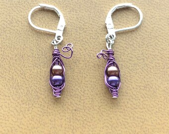 Mini pea pod earrings-customizable!