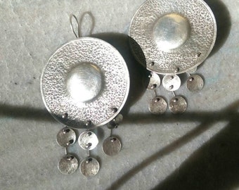 Tribal shield earrings