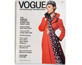 Vintage 60's Vogue Pattern Book International Autumn October November 1969 Magazine