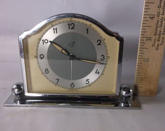 Vintage Art Deco Muller And Company Alarm Desk Clock .epsteam
