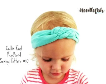 BABY HEADBAND Sewing Pattern - Celtic Knot Headband Sewing Pattern - Sailor Knot Headband - Adult Headband - Baby Knotted Headband