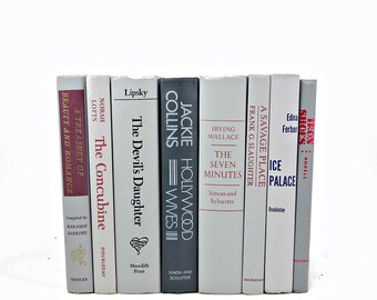 Light GRAY BOok Decor, Old Decorative Books, Grey books, COuntry chic, Wedding Decor, Vintage Book Decor, Old Books, stack, bundle