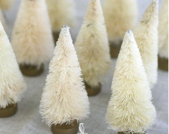 Natural Bottle Brush Sisal Trees Christmas Holiday DIY