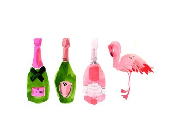 Bar Cart Art: One Two Three, One Two Three, Pink!