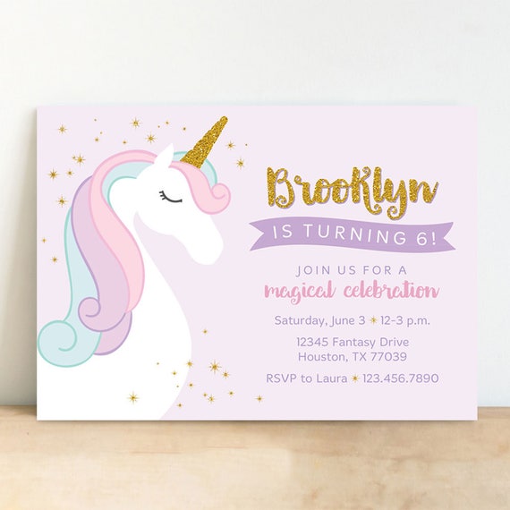 Unicorn Invitations Printable 7