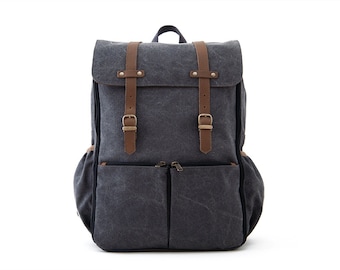 Diaper Bag Backpack, Backpack, Diaper Bag, School Backpack, Moms & Dads Diaper Bag, Canvas Backpack, Travel Backpack, GRAY CANVAS / CARRYALL
