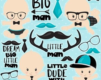 80% OFF SALE Little man clipart commercial use, baby vector graphics, deer baby digital clip art, mustache digital images - CL1107