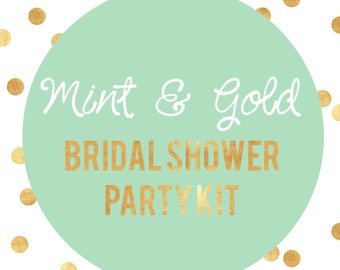 Mint to be | Mint and Gold Bridal Shower | Mint and Gold Decorations | Bridal Shower Decorations | Bachelorette Party Decor