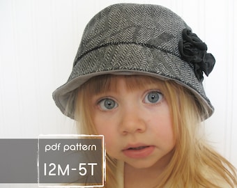 Hampton Hat pattern and tutorial 12M-5T easy sew PDF pattern