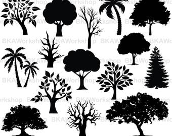 Tree svg - Tree vector - Tree clipart - Tree bundle - Tree digital clipart for Design or more,file download svg, png, dxf