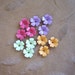 Vintage metal enamel flower beads, mix,13m, Lot of 16