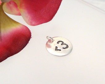 Heart emoticon fine silver charm