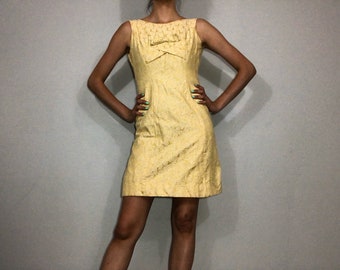 50s/60s floral brocade dress