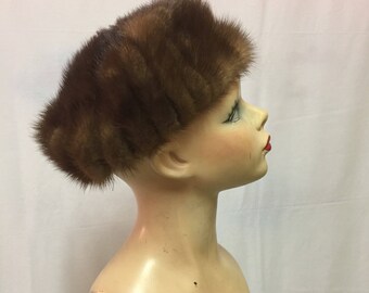 1960's Mink Stretch Beret