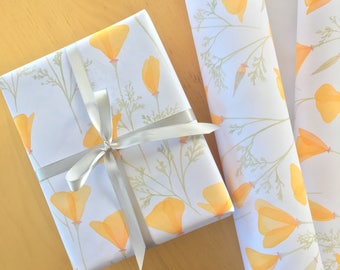 California Poppy Wrapping Paper