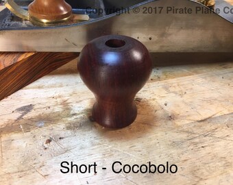 Stanley hand plane knob, short, shaped and finished. Various woods, US only species