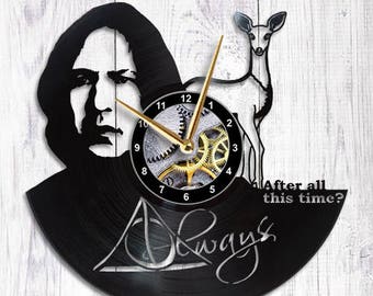 Severus Snape Harry Potter Vinyl Clock harry potter decoration harry potter gift harry potter decor hogwarts harry potter nursery